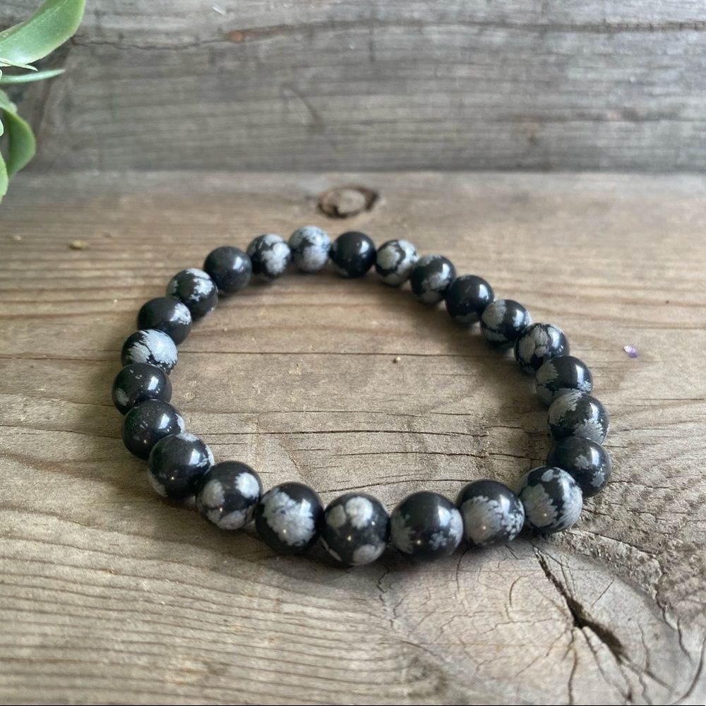 SNOWFLAKE Obsidian Bracelet